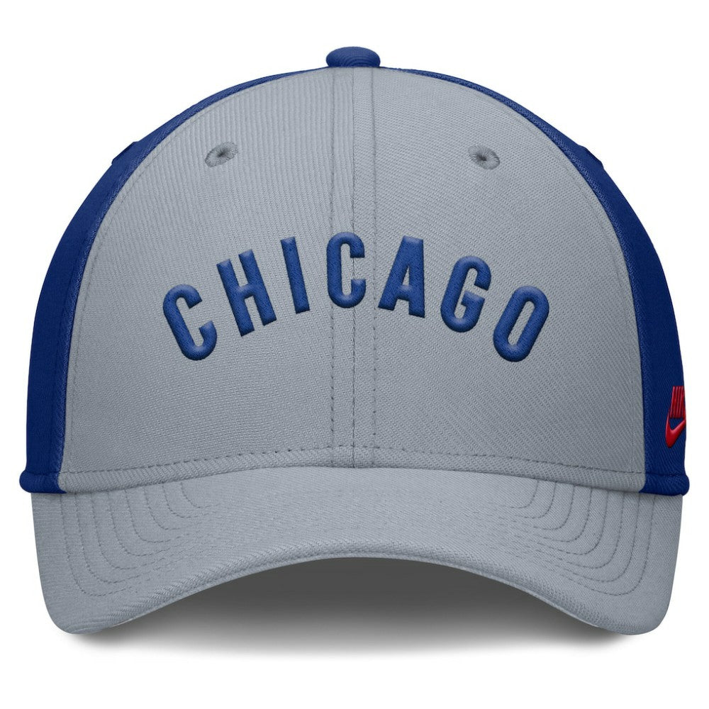 Chicago Cubs Rise Swoosh Performance Flex Hat Gray/Royal | Nike