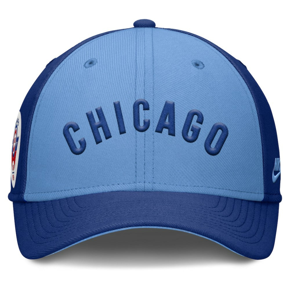 Chicago Cubs Rise Swoosh Performance Flex Hat Royal/Light Blue | Nike