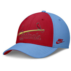St. Louis Cardinals Rise Swoosh Performance Flex Hat Light Blue/Red | Nike