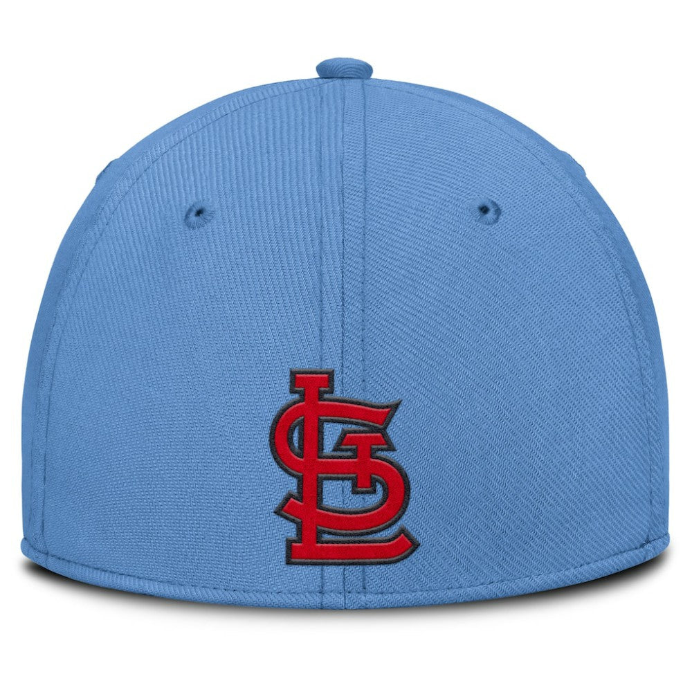 St. Louis Cardinals Rise Swoosh Performance Flex Hat Light Blue/Red | Nike