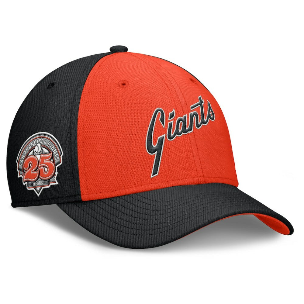 San Francisco Giants Rise Swoosh Performance Flex Hat Black/Orange | Nike