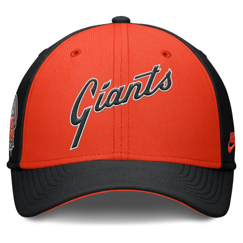 San Francisco Giants Rise Swoosh Performance Flex Hat Black/Orange | Nike