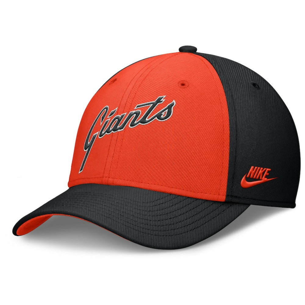 San Francisco Giants Rise Swoosh Performance Flex Hat Black/Orange | Nike