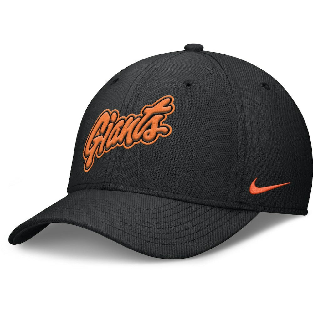 San Francisco Giants 2025 City Connect Rise Swoosh Performance Flex Hat Black | Nike