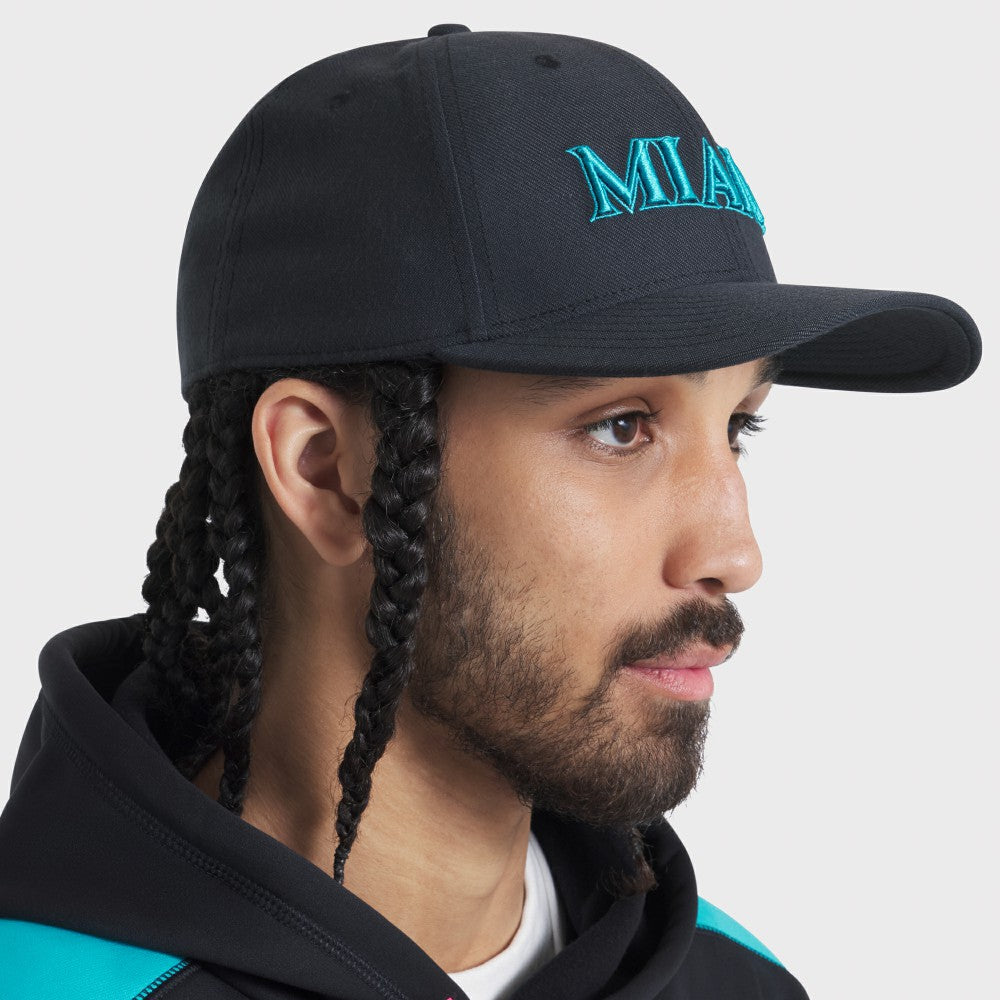 Miami Marlins 2025 City Connect Performance Swoosh Flex Hat Black | Nike
