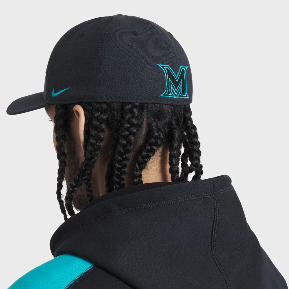Miami Marlins 2025 City Connect Performance Swoosh Flex Hat Black | Nike
