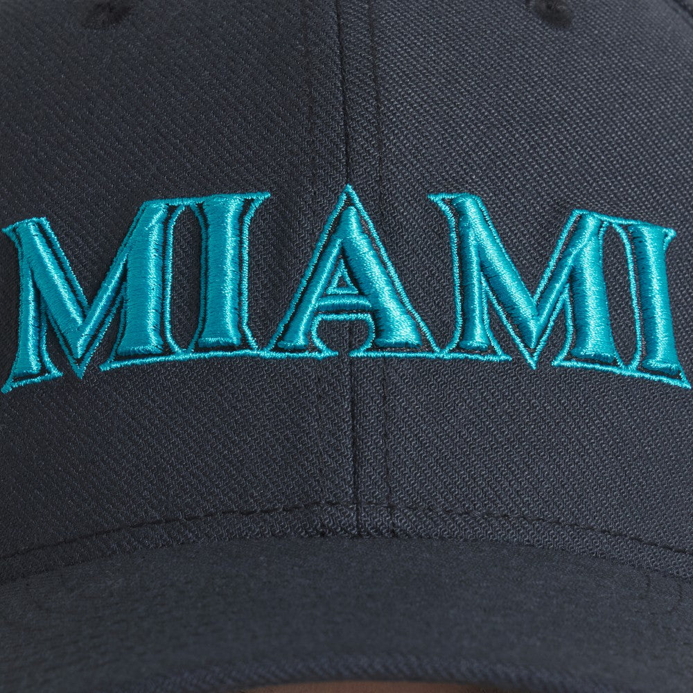 Miami Marlins 2025 City Connect Performance Swoosh Flex Hat Black | Nike