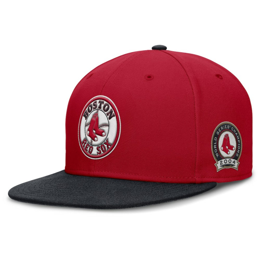 Boston Red Sox Cooperstown Two-Tone Dri-FIT Round Bill True Fitted Hat Red | Nike