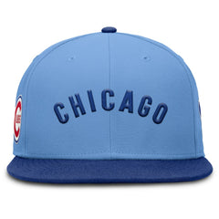Chicago Cubs Cooperstown Two-Tone Dri-FIT Round Bill True Fitted Hat Light Blue | Nike