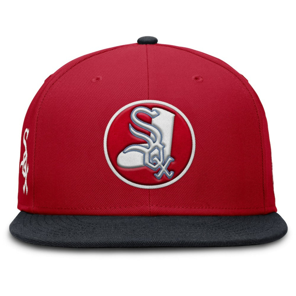 Chicago White Sox Cooperstown Two-Tone Dri-FIT Round Bill True Fitted Hat Red | Nike