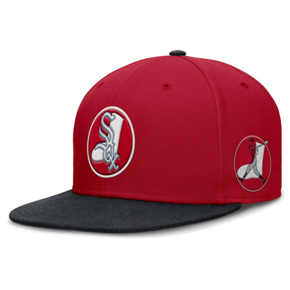 Chicago White Sox Cooperstown Two-Tone Dri-FIT Round Bill True Fitted Hat Red | Nike