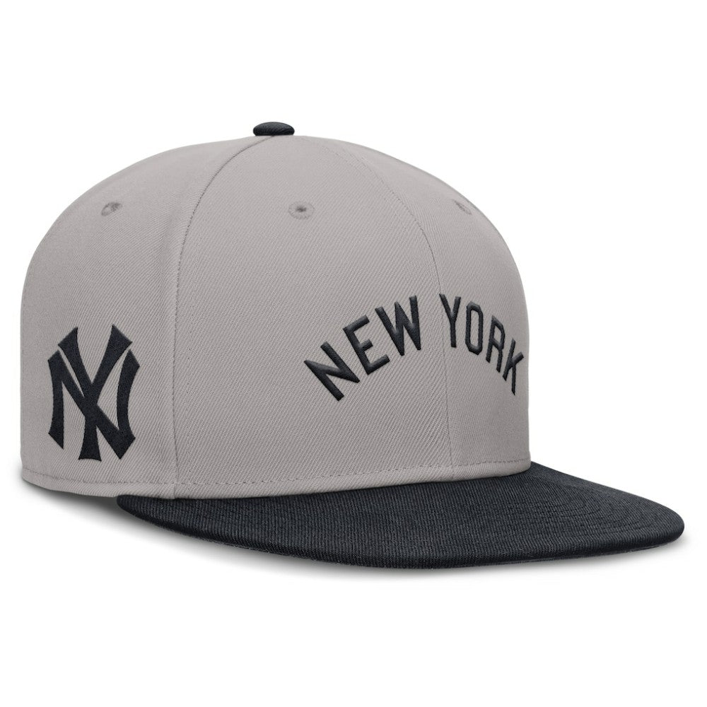 New York Yankees Cooperstown Two-Tone Dri-FIT Round Bill True Fitted Hat Gray | Nike