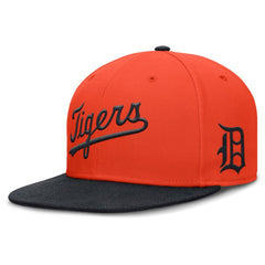 Detroit Tigers Cooperstown Two-Tone Dri-FIT Round Bill True Fitted Hat Orange | Nike