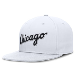 Chicago White Sox Wordmark Dri-FIT Round Bill True Fitted Hat White | Nike