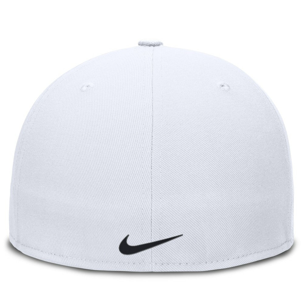 New York Yankees Wordmark Dri-FIT Round Bill True Fitted Hat White | Nike
