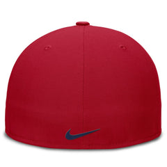 Chicago Cubs Wordmark Dri-FIT Round Bill True Fitted Hat Red | Nike