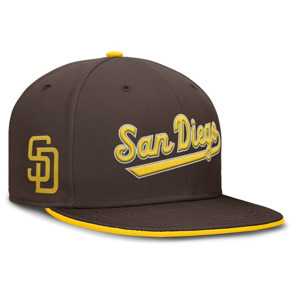 San Diego Padres Primetime Dri-FIT Round Bill True Fitted Hat Brown | Nike