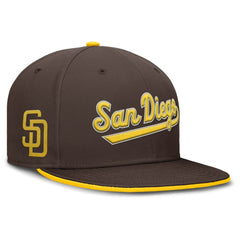San Diego Padres Primetime Dri-FIT Round Bill True Fitted Hat Brown | Nike