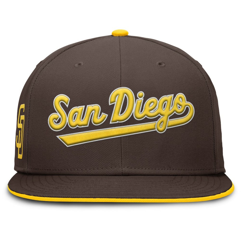 San Diego Padres Primetime Dri-FIT Round Bill True Fitted Hat Brown | Nike