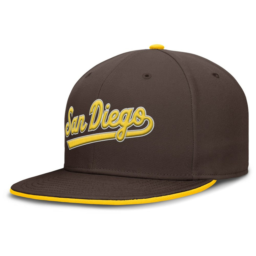 San Diego Padres Primetime Dri-FIT Round Bill True Fitted Hat Brown | Nike
