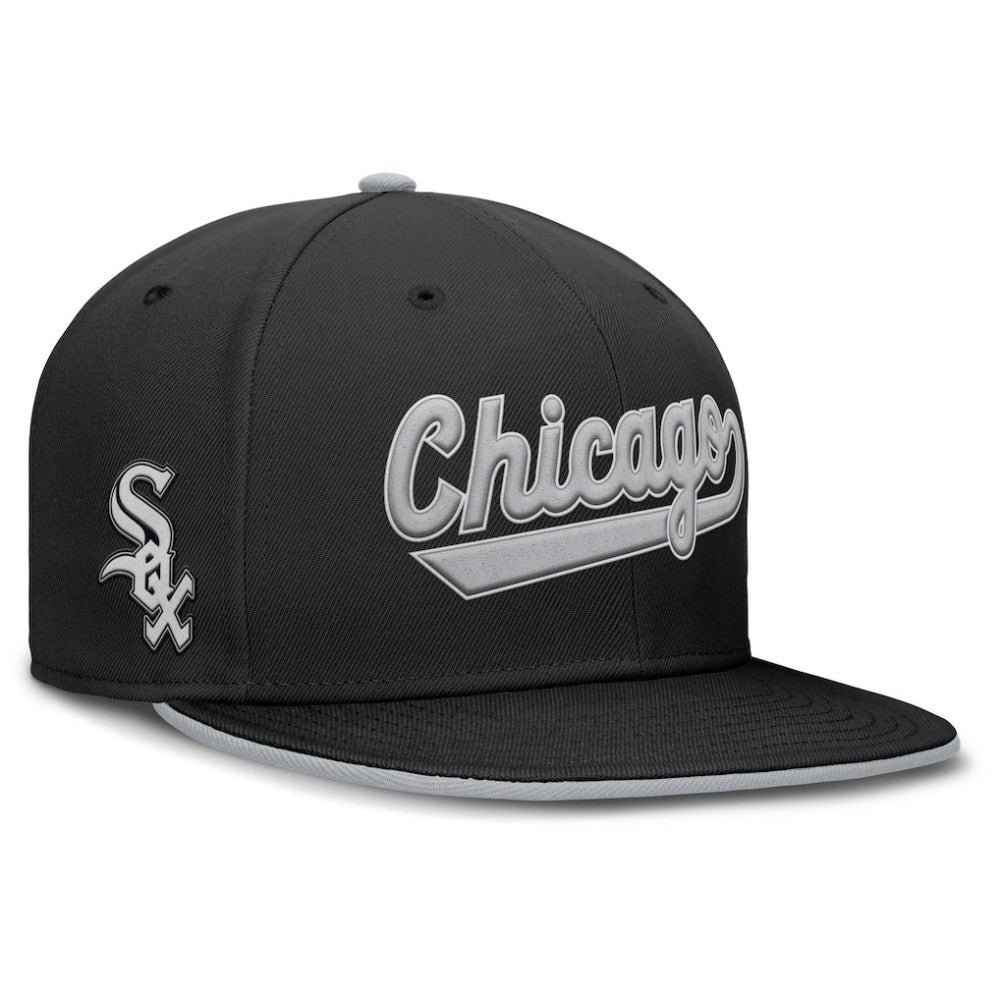 Chicago White Sox Primetime Dri-FIT Round Bill True Fitted Hat Black | Nike