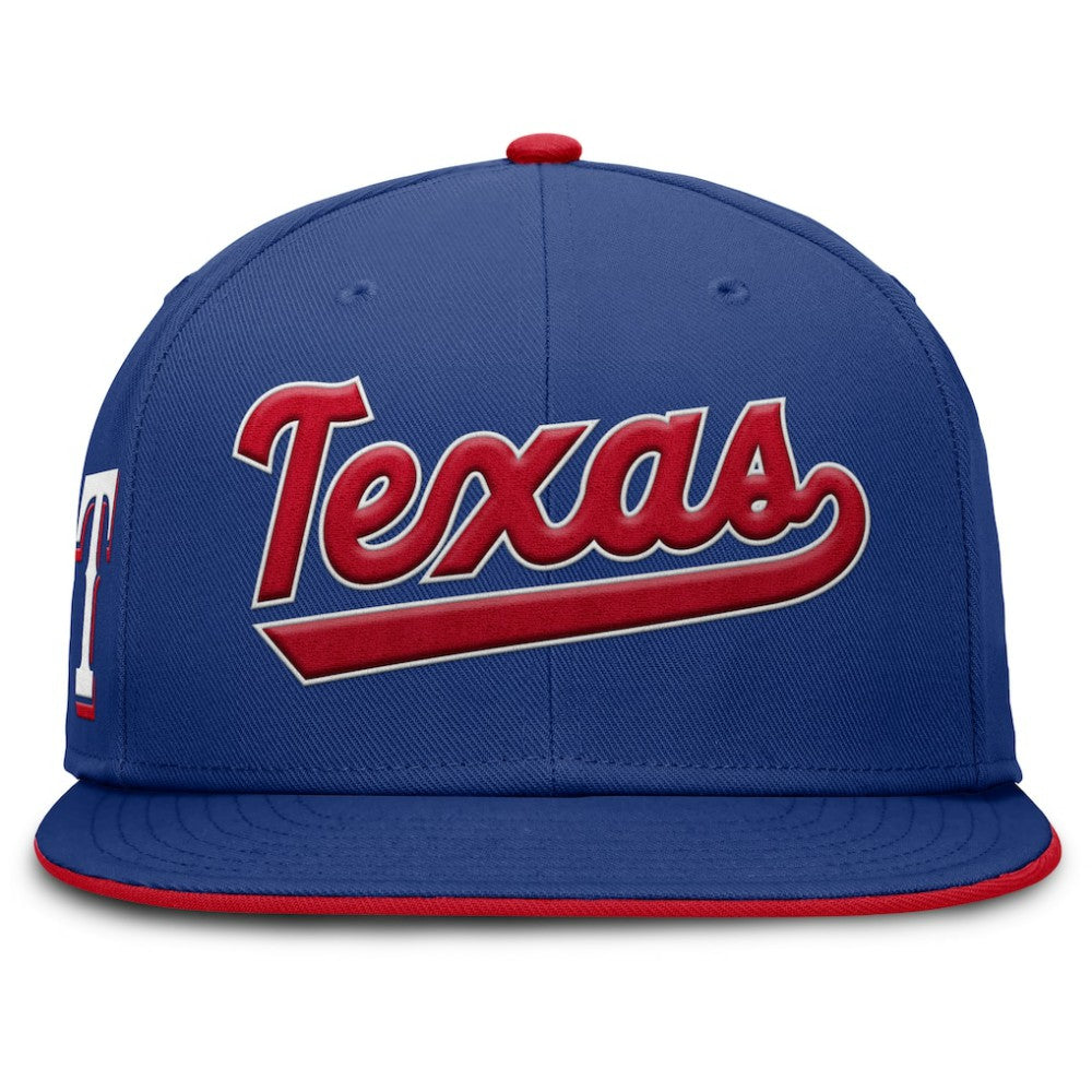 Texas Rangers Primetime Dri-FIT Round Bill True Fitted Hat Royal | Nike