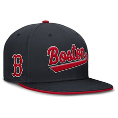 Boston Red Sox Primetime Dri-FIT Round Bill True Fitted Hat Navy | Nike