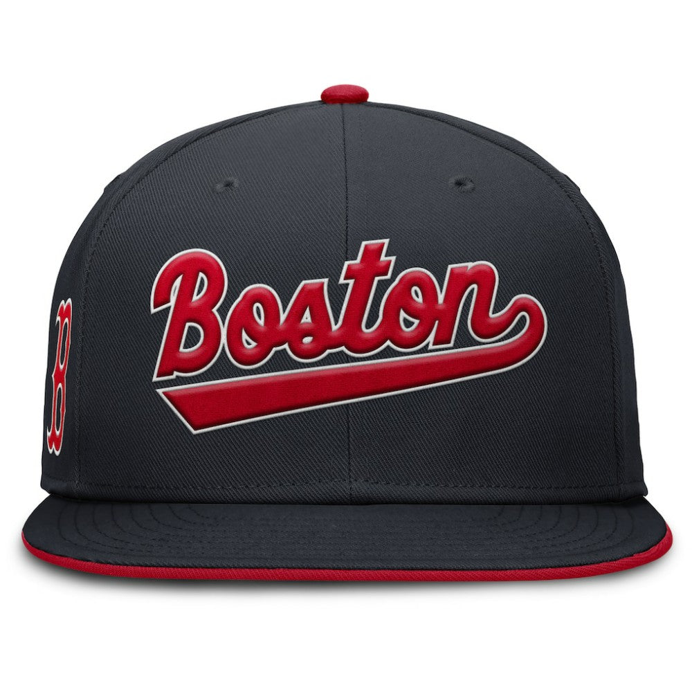 Boston Red Sox Primetime Dri-FIT Round Bill True Fitted Hat Navy | Nike
