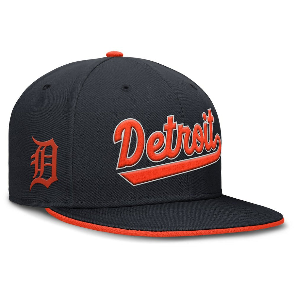 Detroit Tigers Primetime Dri-FIT Round Bill True Fitted Hat Navy | Nike