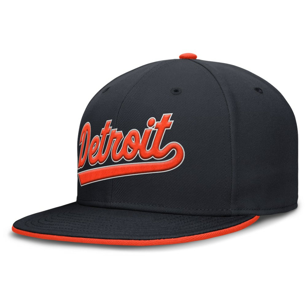 Detroit Tigers Primetime Dri-FIT Round Bill True Fitted Hat Navy | Nike