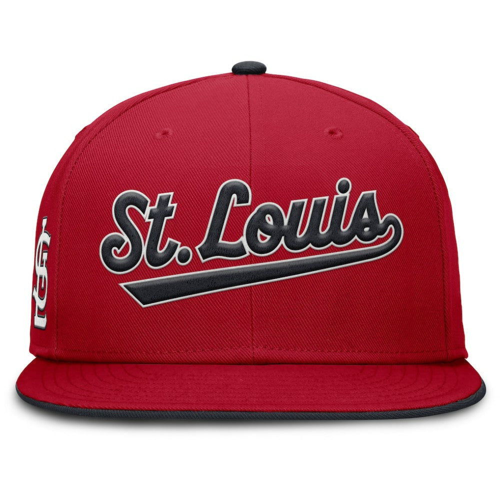 St. Louis Cardinals Primetime Dri-FIT Round Bill True Fitted Hat Red | Nike