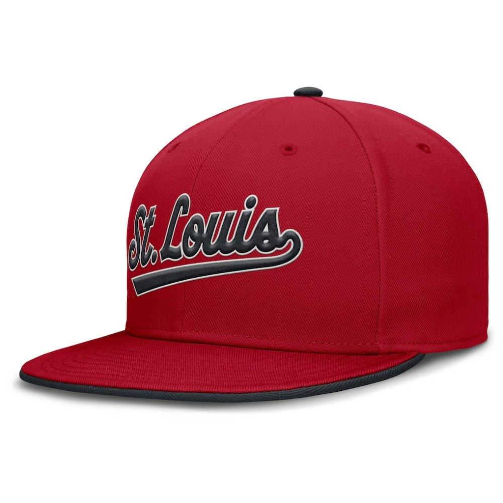 St. Louis Cardinals Primetime Dri-FIT Round Bill True Fitted Hat Red | Nike