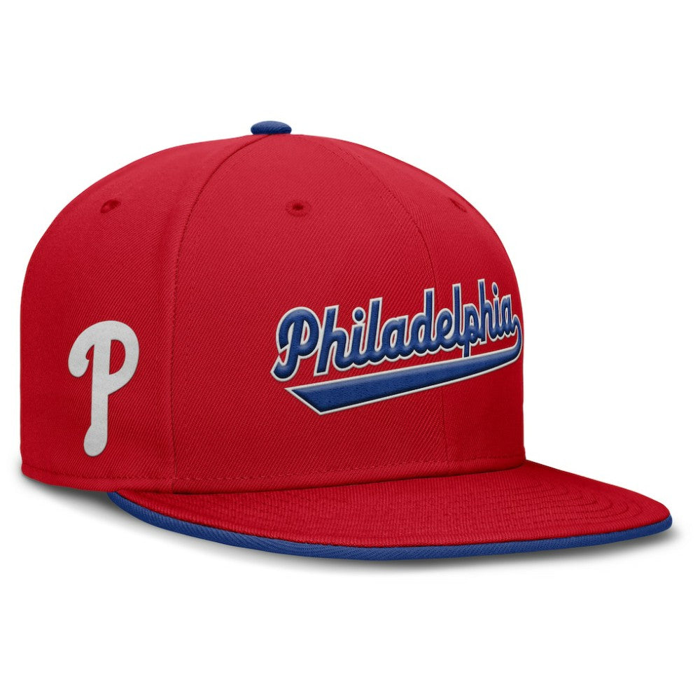 Philadelphia Phillies Primetime Dri-FIT Round Bill True Fitted Hat Red | Nike