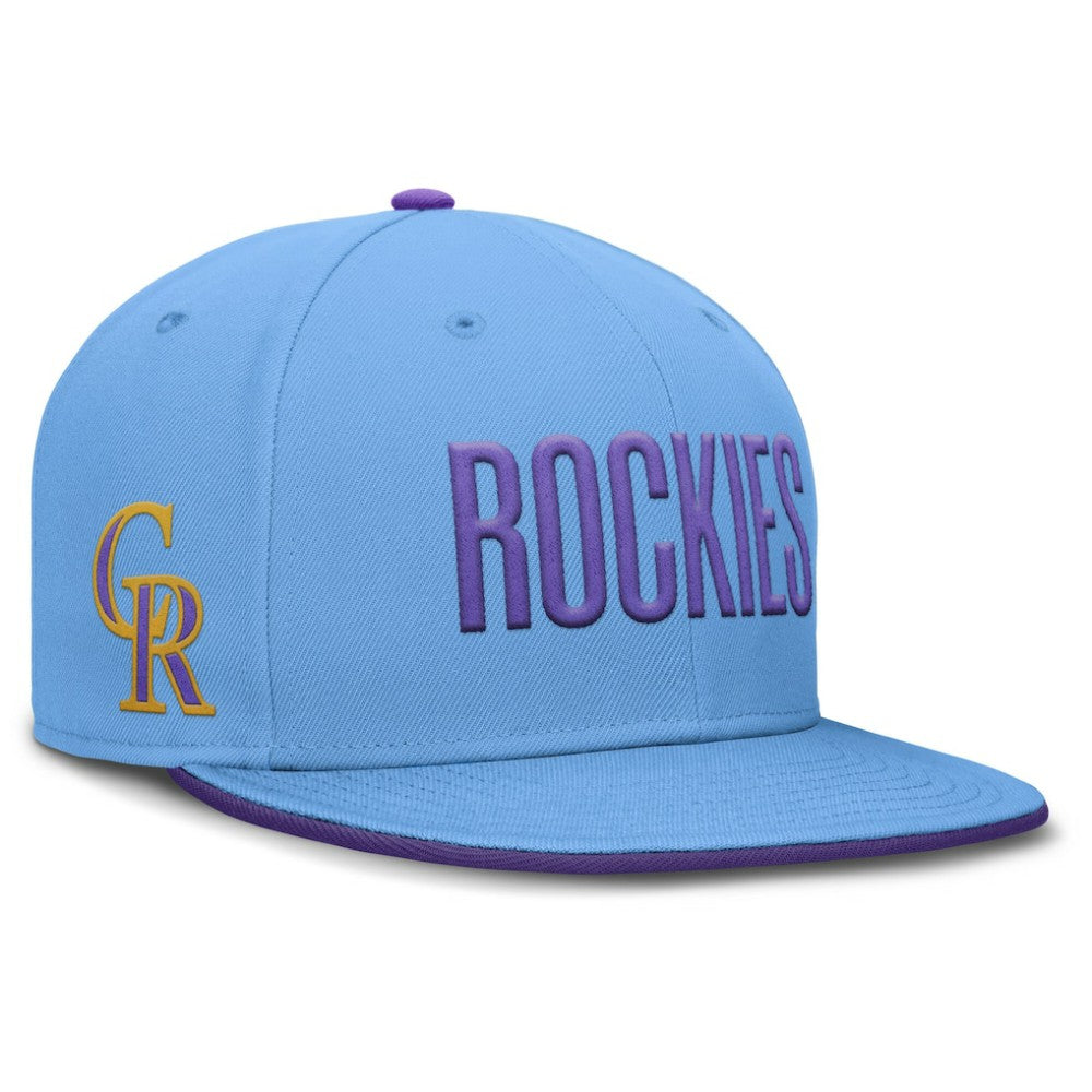 Colorado Rockies 2025 City Connect True Performance Fitted Hat Light Blue | Nike