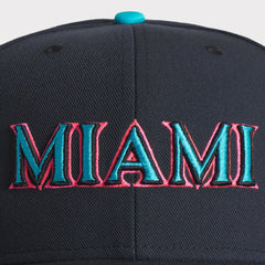 Miami Marlins 2025 City Connect Performance Fitted Hat Black | Nike