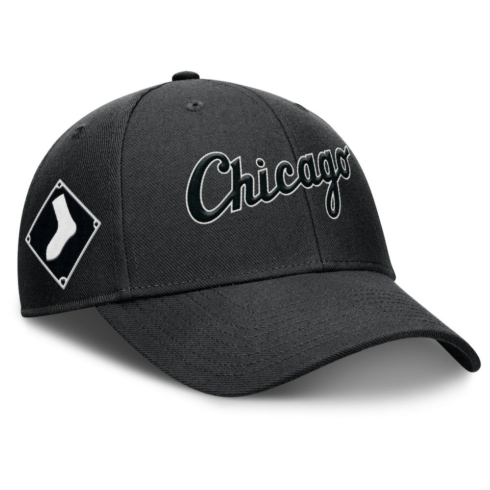 Chicago White Sox Rise Gaberdine Adjustable Hat Black | Nike