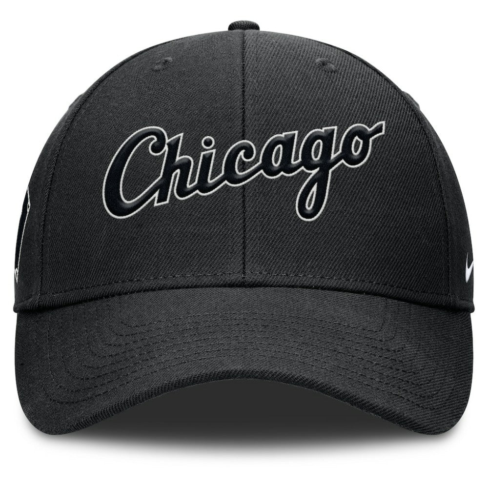 Chicago White Sox Rise Gaberdine Adjustable Hat Black | Nike