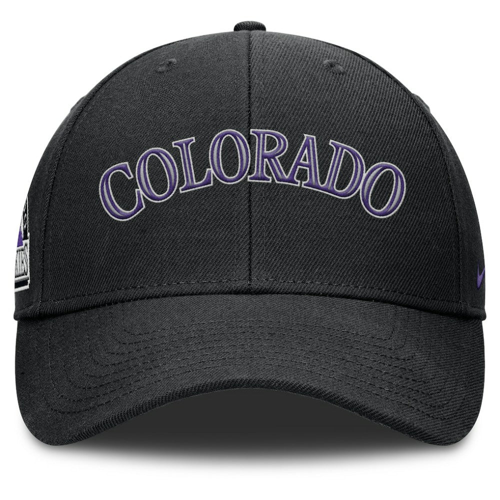 Colorado Rockies Rise Gaberdine Adjustable Hat Black | Nike