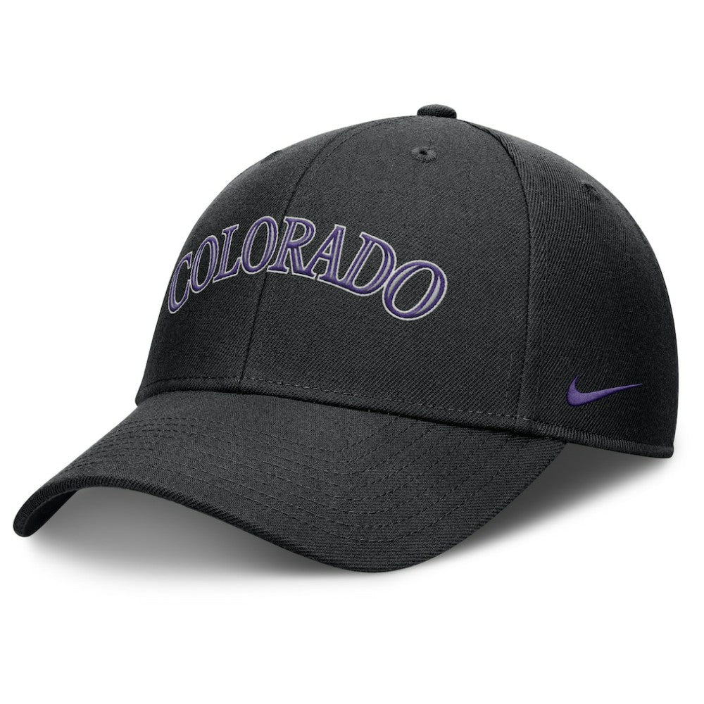 Colorado Rockies Rise Gaberdine Adjustable Hat Black | Nike