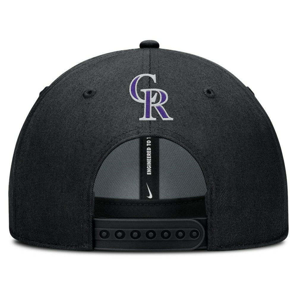 Colorado Rockies Rise Gaberdine Adjustable Hat Black | Nike