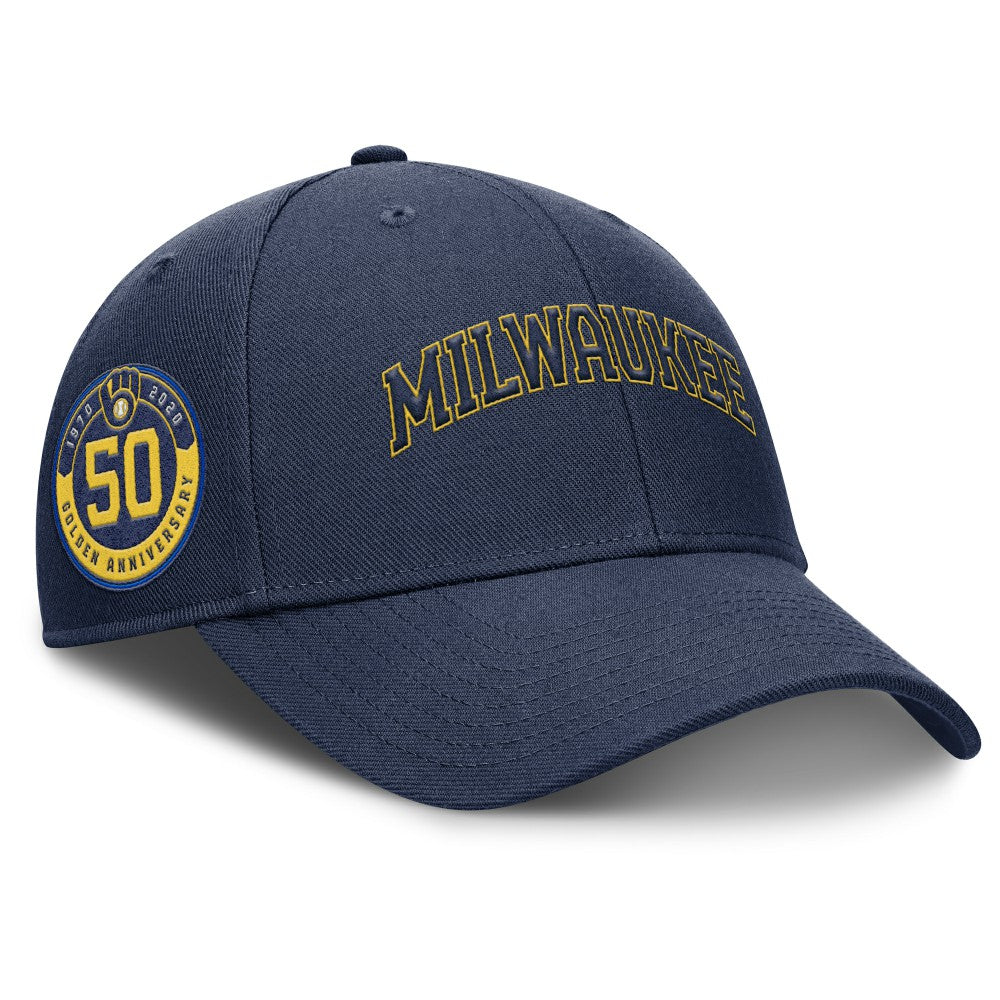 Milwaukee Brewers Rise Gaberdine Adjustable Hat Navy | Nike