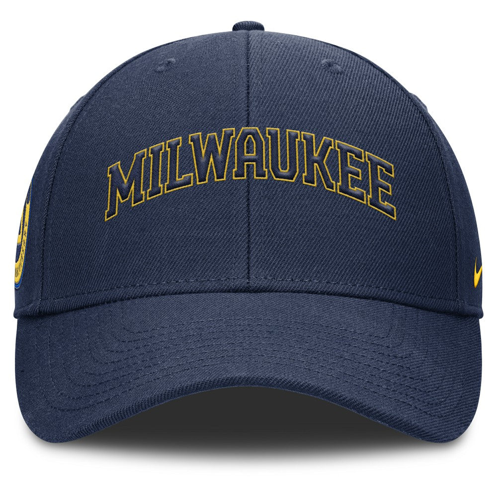 Milwaukee Brewers Rise Gaberdine Adjustable Hat Navy | Nike