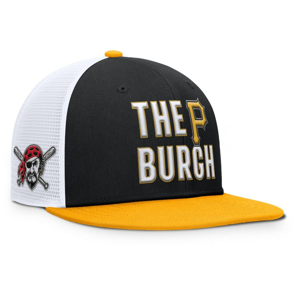 Pittsburgh Pirates Pro Trucker Snapback Hat Black | Nike