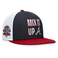 Atlanta Braves Pro Performance Trucker Snapback Hat Navy/Red | Nike