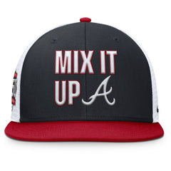 Atlanta Braves Pro Performance Trucker Snapback Hat Navy/Red | Nike