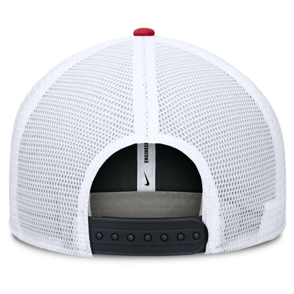 Atlanta Braves Pro Performance Trucker Snapback Hat Navy/Red | Nike