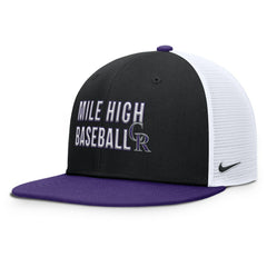Colorado Rockies Pro Trucker Snapback Hat Black | Nike