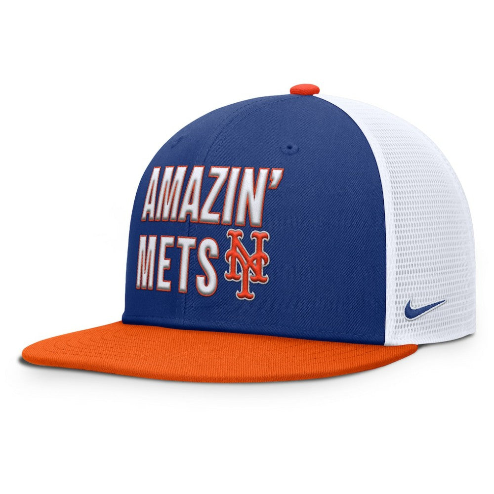 New York Mets Pro Trucker Snapback Hat Blue | Nike
