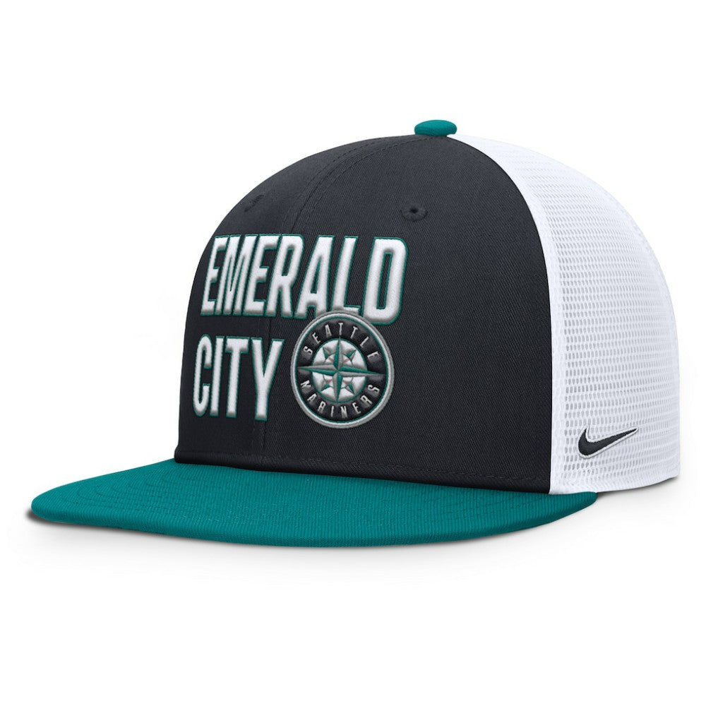 Seattle Mariners Pro Trucker Snapback Hat Navy | Nike