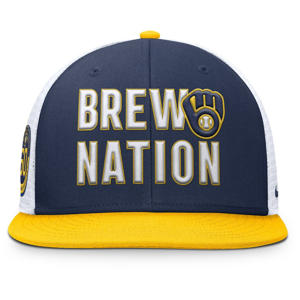 Milwaukee Brewers Pro Trucker Snapback Hat Navy | Nike